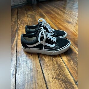 Black platform vans